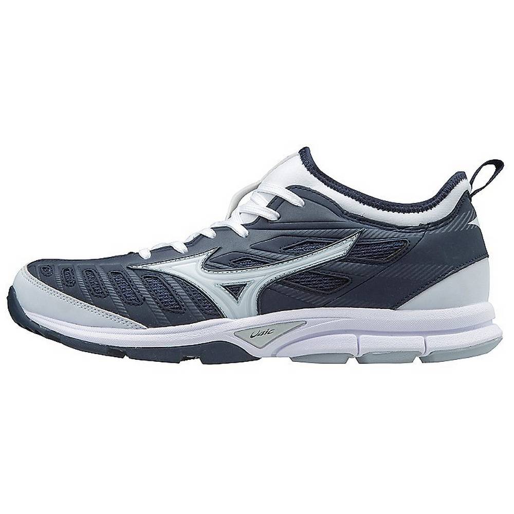 Mens Mizuno Player’s Trainer 2 Turf Baseball Shoes Navy/White Philippines (DZPMJO283)